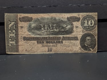 1864 CSA $10 Note