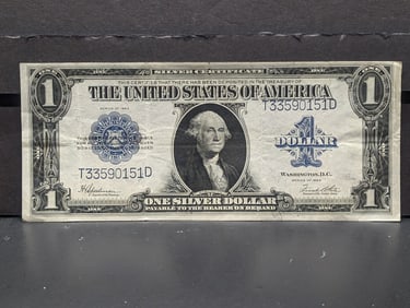 Series 1923 $1 Silver Certificate Horse Blanket Very Nice Crisp Note