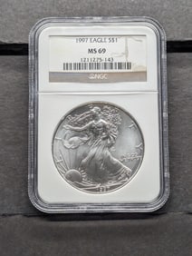 1997 American Silver Eagle - NGC MS69