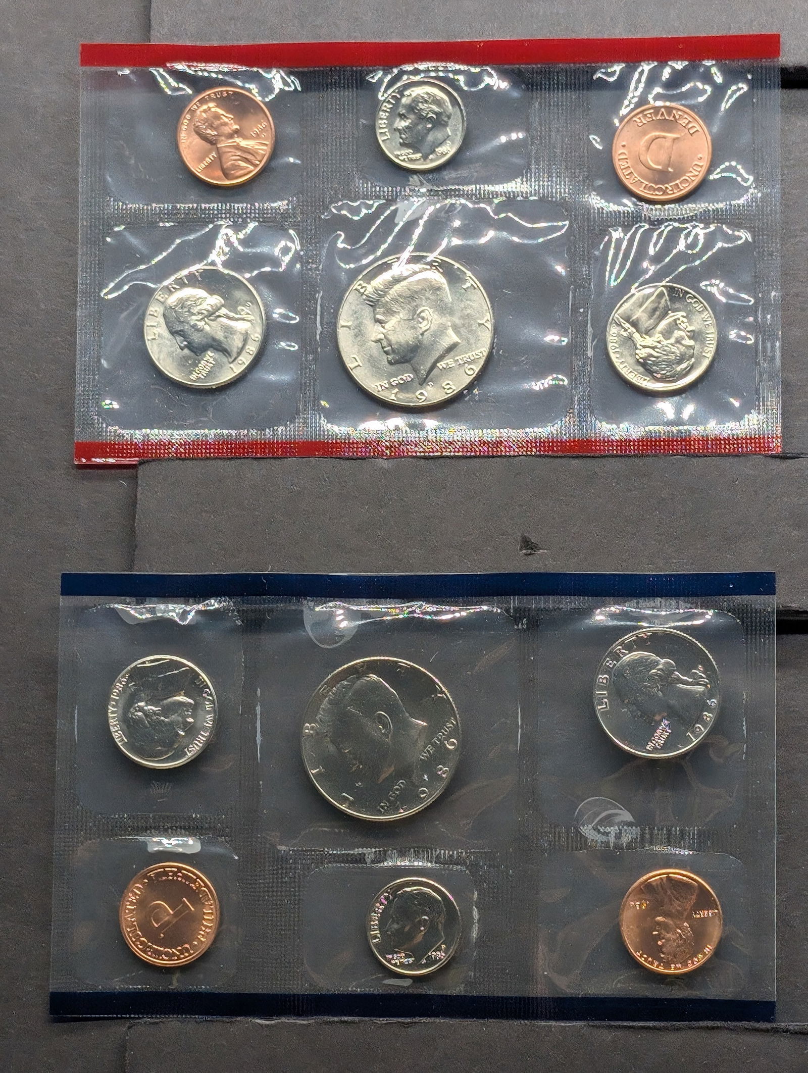 1986, 1987, 1988, 1989, 1990, 1991, 1992, 1993 & 1994 United States Mint P&D  Uncirculated Coin Set (1 of 10)