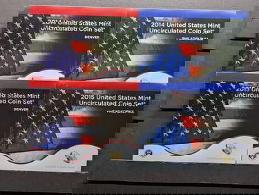 2014 & 2015 United States Mint P&D Uncirculated Coin Set in OGP (2 Sets)