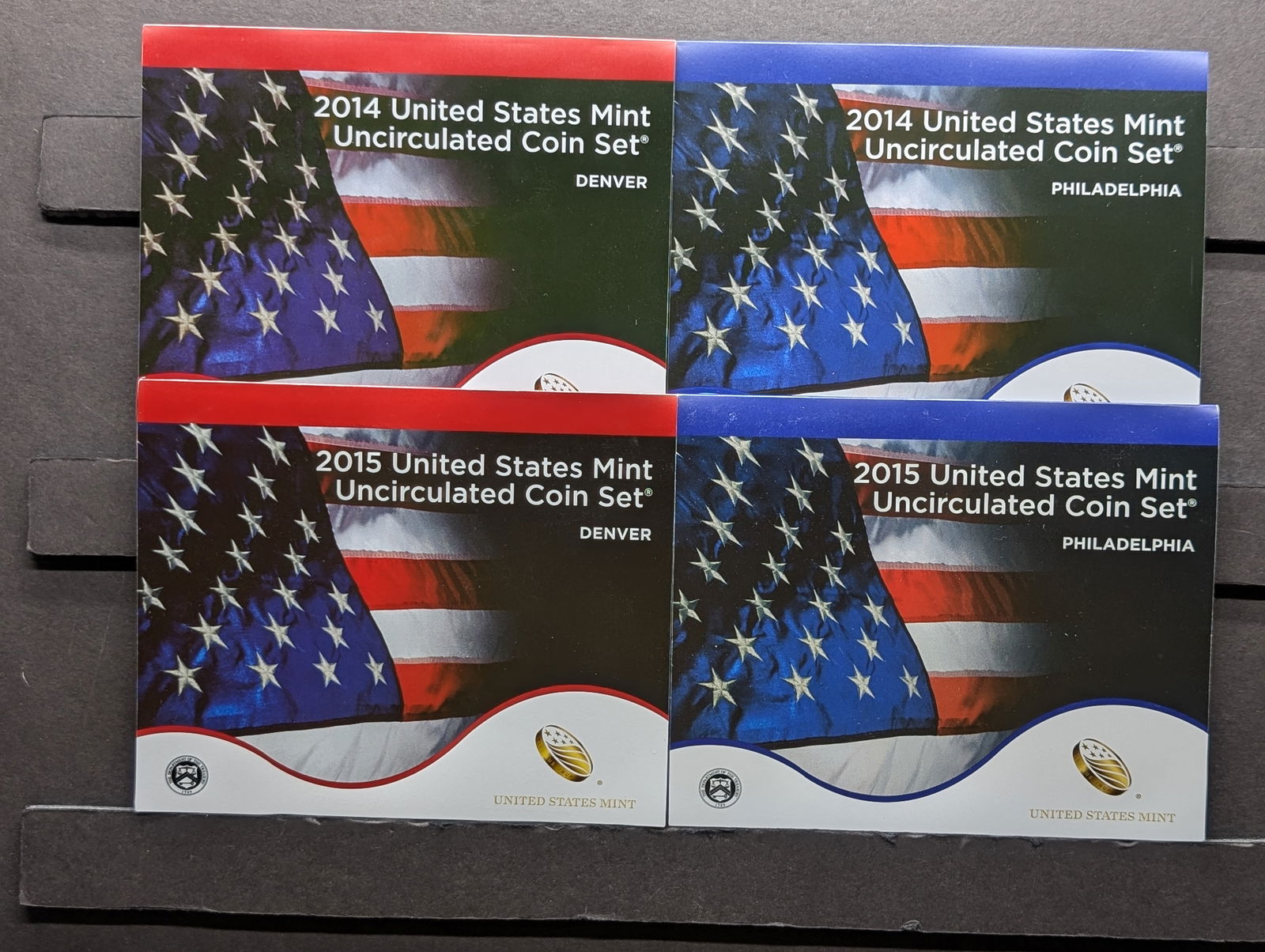 2014 & 2015 United States Mint P&D Uncirculated Coin Set in OGP (2 Sets) (1 of 11)