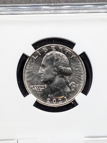 2021-D Crossing the Delaware Quarter - NGC MS68