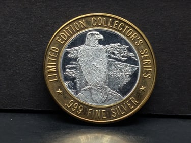 Limited Edition Collector's Series .999 FINE SILVER CENTER, Bad River Lodge Casino Gaming Token