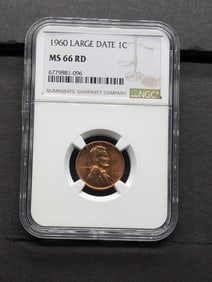1960 Large Date Lincoln Memorial Cent - NGC MS66 RD