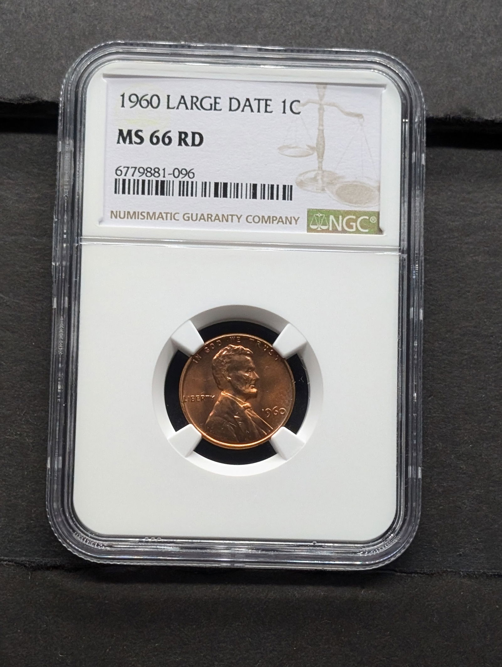 1960 Large Date Lincoln Memorial Cent - NGC MS66 RD (1 of 3)
