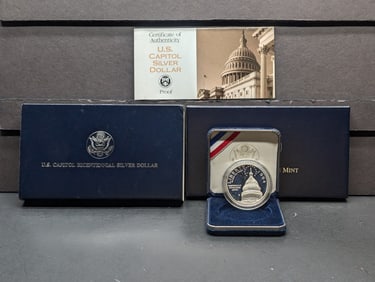 1994-S PROOF U.S. Capitol Commemorative Silver Dollar in OGP w/ COA