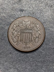 **AU** 1864 Two Cent Piece