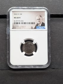 2022-D Roosevelt Dime - NGC MS68 FT