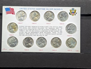 U.S. Wartime Silver Nickel Collection