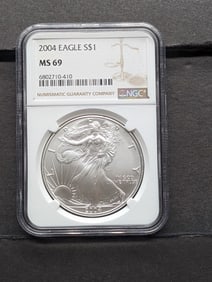 2004 American Silver Eagle - NGC MS69