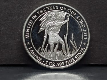 1 Oz. .999 FINE SILVER 2013 Title of Liberty Designed Round
