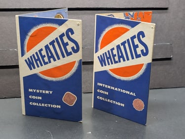 Vintage International Coin Collection in Wheaties Collector's Books (2 PCS)