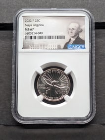 2022-P Maya Angelou Quarter - NGC MS67