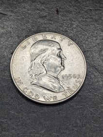 1950-D Franklin Silver Half Dollar **AU/UNC**