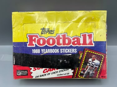 1988 Topps Football Stickers Factory Sealed Wax Box