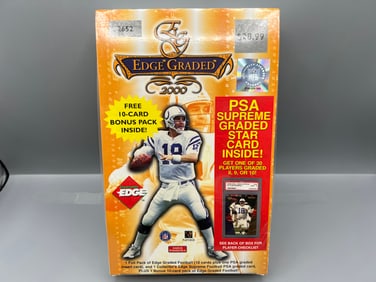 2000 Collector's Edge Graded Football Factory Sealed Retail Box