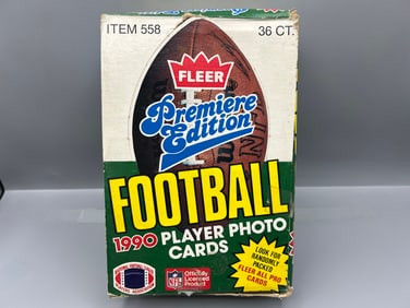 1990 Fleer Football Complete Wax Box