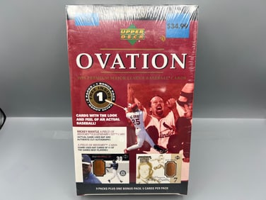 1999 Upper Deck Ovation Baseball Factory Sealed Retail Box