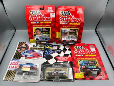 Lot of (5) Assorted NASCAR Racing 1/64 Die Cast Cars
