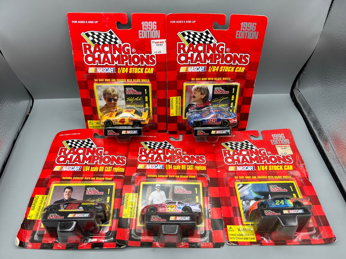 Lot of (5) Assorted NASCAR Racing 1/64 Die Cast Cars (1 of 2)