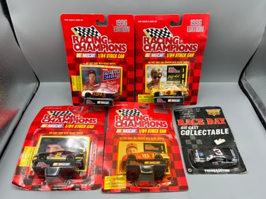 Lot of (5) Assorted NASCAR Racing 1/64 Die Cast Cars