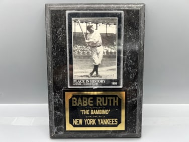 Babe Ruth New York Yankees The Bambino Plaque