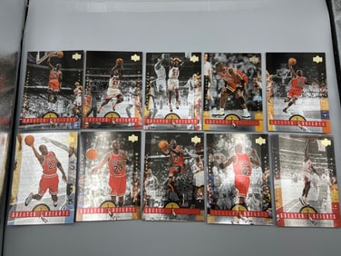 1996 Upper Deck Michael Jordan Greater Heights Complete Oversized 10 Card Set