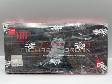 1999 Upper Deck Michael Jordan Factory Sealed 60 Card Set - Partial Tearing On Back Seal