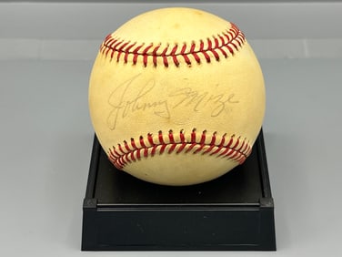 Johnny Mize New York Yankees Official American League Autographed Baseball W/ No COA - Does Not