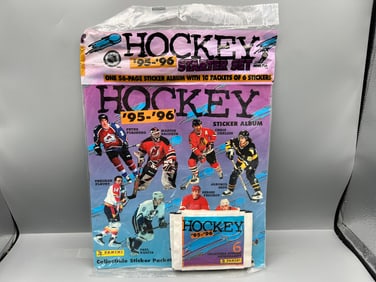 1995-96 Panini Hockey Factory Sealed Sticker Album & Packs