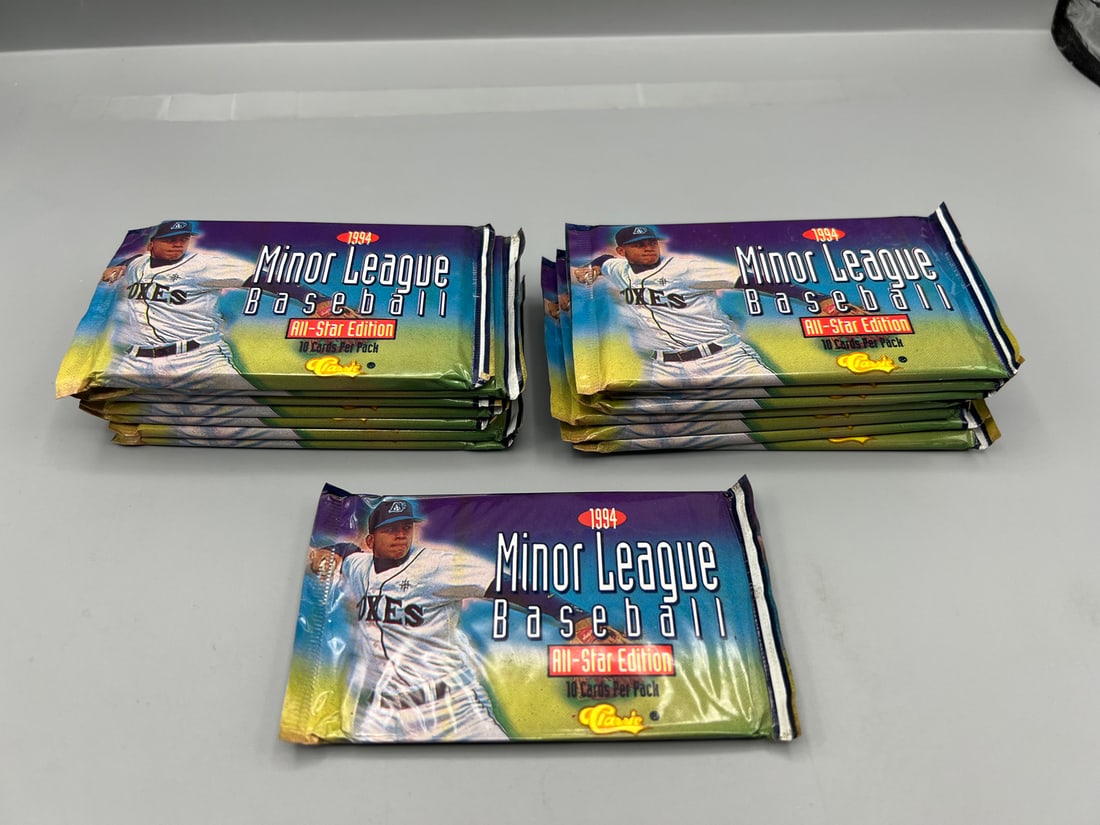 Lot of (15) 1994 Classic Minor League Baseball All Star Edition Factory Sealed Packs (1 of 2)