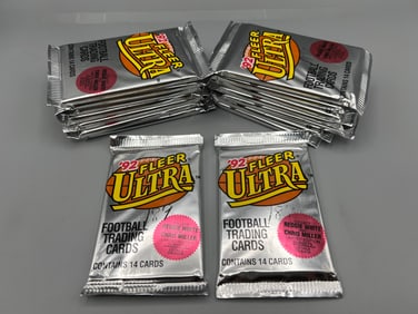 Lot of (16) 1992 Fleer Ultra Football Factory Sealed Packs
