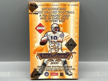 2000 Collector's Edge Graded Football Factory Sealed PSA Graded Card Pack