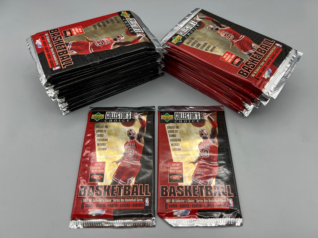 Lot of (36) 1997-98 Upper Deck Collector's Choice Basketball Factory Sealed Wax Packs - Most packs (1 of 2)
