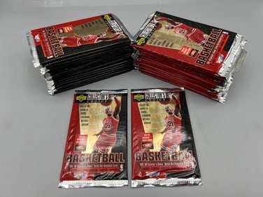 Lot of (36) 1997-98 Upper Deck Collector's Choice Basketball Factory Sealed Wax Packs - Most packs
