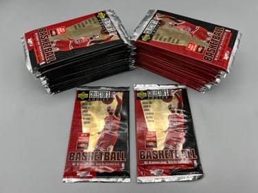 Lot of (36) 1997-98 Upper Deck Collector's Choice Basketball Factory Sealed Wax Packs - Most packs