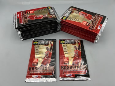 Lot of (36) 1997-98 Upper Deck Collector's Choice Basketball Factory Sealed Wax Packs - Most packs