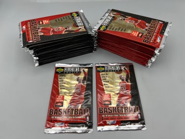 Lot of (36) 1997-98 Upper Deck Collector's Choice Basketball Factory Sealed Wax Packs - Most packs