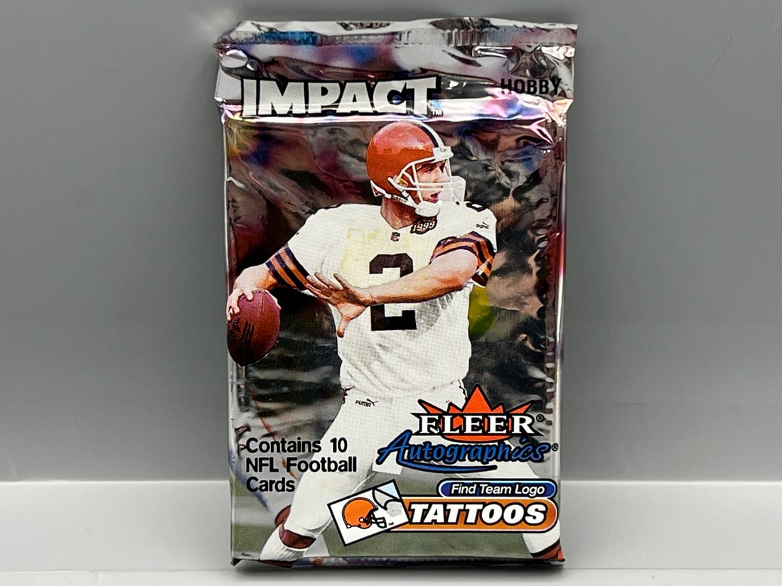 2000 Skybox Impact Football Factory Sealed Hobby Pack - Possible Tom Brady RC (1 of 2)