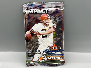 2000 Skybox Impact Football Factory Sealed Hobby Pack - Possible Tom Brady RC