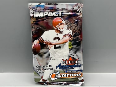 2000 Skybox Impact Football Factory Sealed Hobby Pack - Possible Tom Brady RC