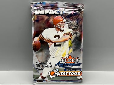 2000 Skybox Impact Football Factory Sealed Hobby Pack - Possible Tom Brady RC