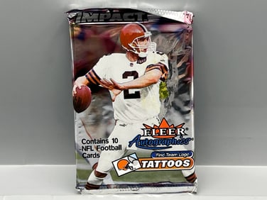 2000 Skybox Impact Football Factory Sealed Hobby Pack - Possible Tom Brady RC