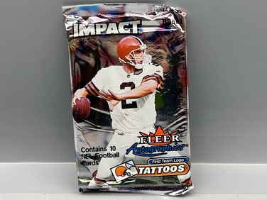 2000 Skybox Impact Football Factory Sealed Hobby Pack - Possible Tom Brady RC