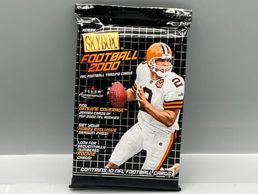 2000 Skybox Football Factory Sealed Hobby Pack - Possible Tom Brady RC - Cards may be sticking