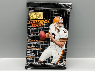 2000 Skybox Football Factory Sealed Hobby Pack - Possible Tom Brady RC - Cards may be sticking