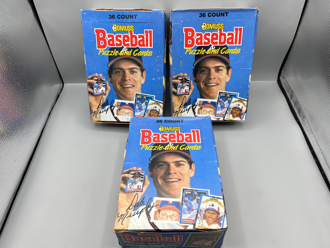 Lot of (3) 1988 Donruss Baseball Wax Boxes - (2) Boxes Are Complete & (1) Is Missing 2 Packs (1 of 2)