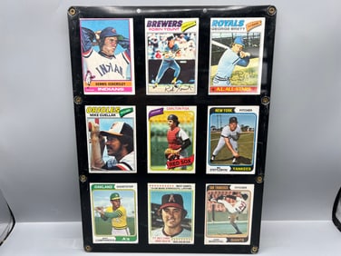 Acetate Case W/ 1970s & 80s Baseball Star Player Cards - Varying Conditions - Dennis Eckersley RC,