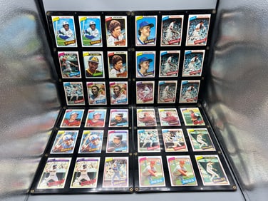 Lot of (4) Acetate Case W/ 1980 Topps Baseball Star Player Cards - Varying Conditions - Johnny